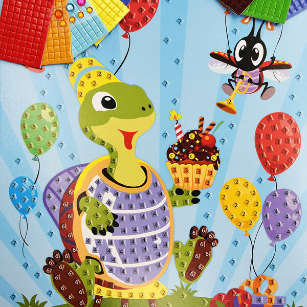 Мозаика Апплика искрящаяся самоклеящаяся мягкий пластик А3