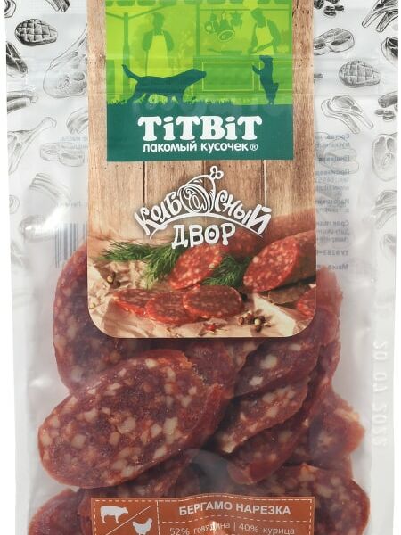 Лакомство для собак TiTBiT Колбасный двор Нарезка Бергамо 80г