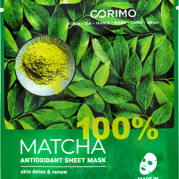 Маска для лица CORIMO Антиоксидант 100% matcha
