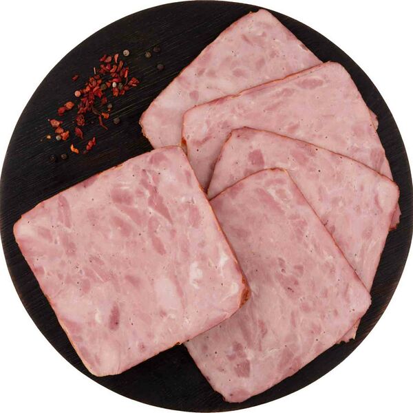 Свинина варёно-копчёная прессованная Глобус кусок