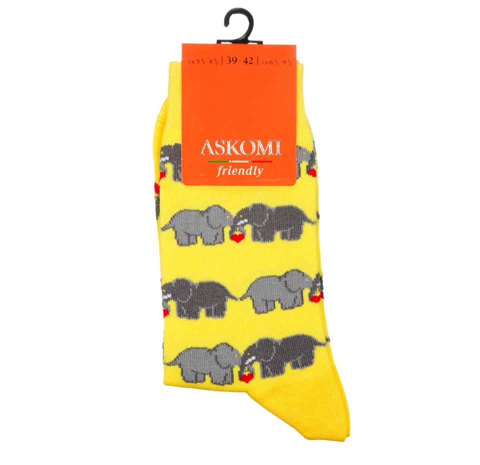 

Носки ASKOMI Friendly р.25 (39-42) желтый, Россия