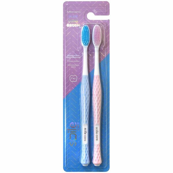 Зубные щетки Smile Care Flex Cone C1602 средней жесткости 2 шт
