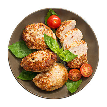 Котлеты из мяса птицы жареные
