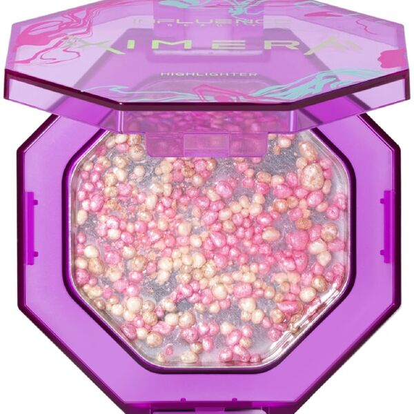 Хайлайтер для лица Influence Beauty Ximera гелевый с прессованными жемчужинами золотисто-розовый 4г