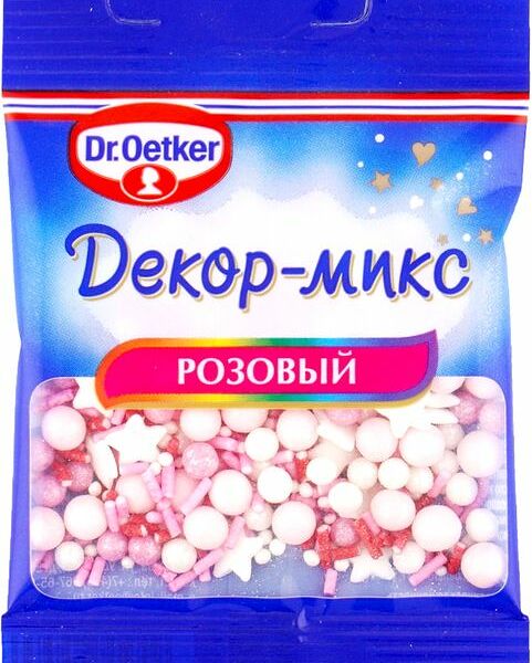 Посыпка кондитерская Dr.Oetker Декор-микс розовый