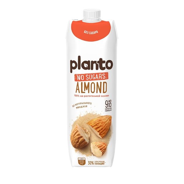 Напиток растительный Planto Миндальный, без сахара 1л