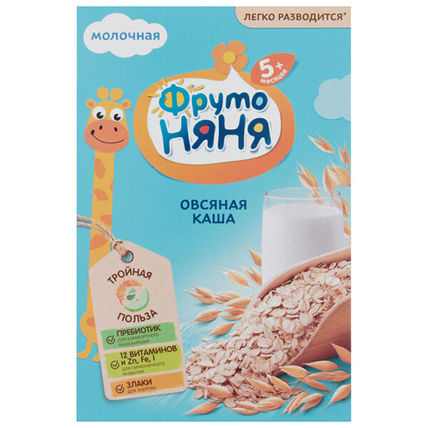 Каша Фруто нянья молочная овсяная 200г