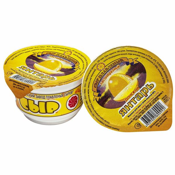 Сыр плавленный Ростовский Завод Плавленных Сыров Донской янтарь 60 %