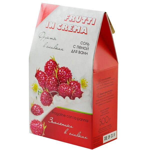 Соль для ванн FRUTTI in CREMA земляника в сливках, 500гр