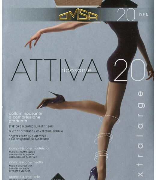 Колготки Omsa Attiva 20 Caramello Карамельный Размер 6