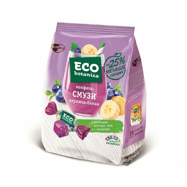 Желейные конфеты Eco botanica черника-банан 150 г