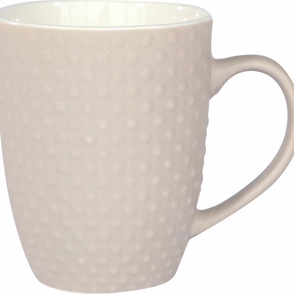 Кружка бежевая Фактура-2 фарфор, 350 мл