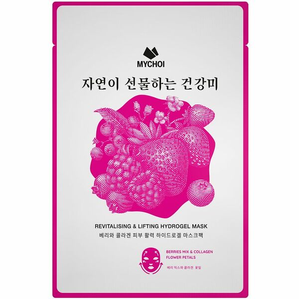 Маска для лица Mychoi гидрогелевая восстанавливающая с ягодами и коллагеном, 30г