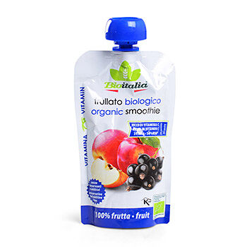 Пюре из яблока и чёрной смородины Bioitalia смузи