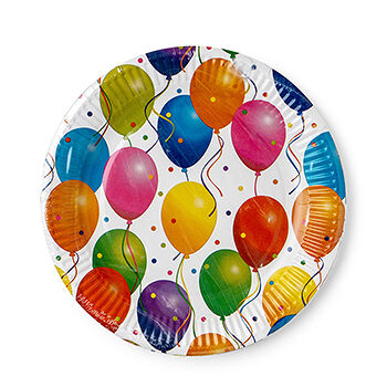 Тарелка бумажная Bgreen Праздник 23см 10шт., Россия