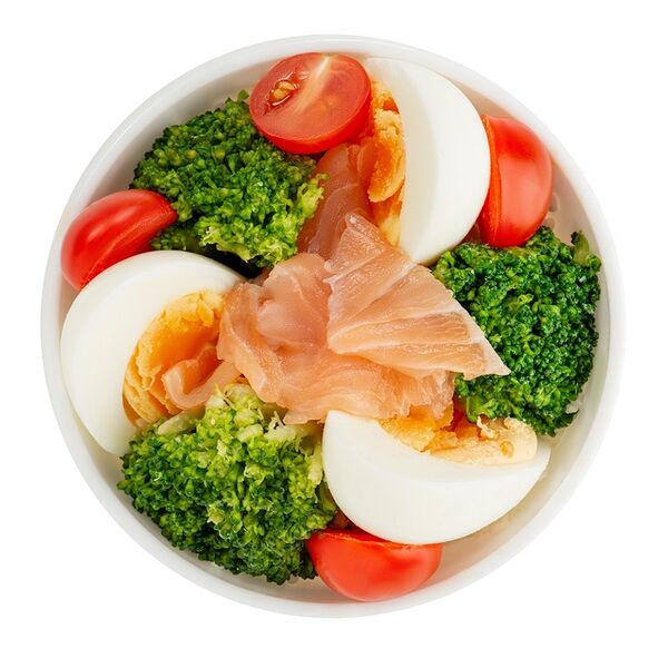 Протеиновый завтрак с лососем атлантическим (сёмгой) и яйцом Азбука Life