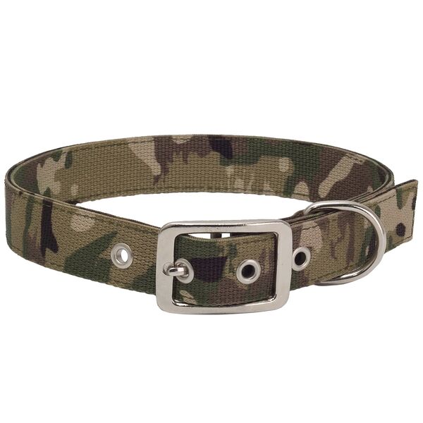 Ошейник для собак капроновый Камуфляж, зеленый, ширина 25 мм, обхват шеи 42-52 см