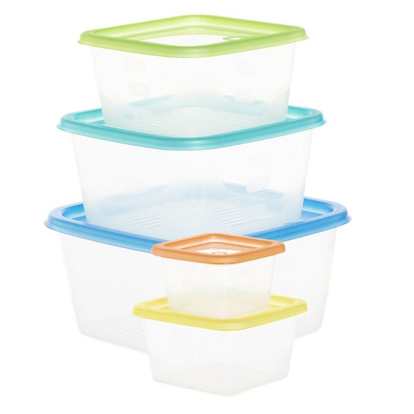 Набор контейнеров для продуктов Fusion, 5 шт, пластик  