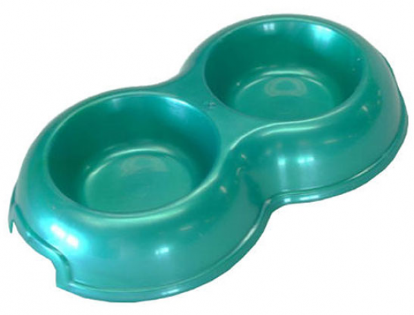 Миска для животных Homepet бирюзовый перламутр, 2х200 мл