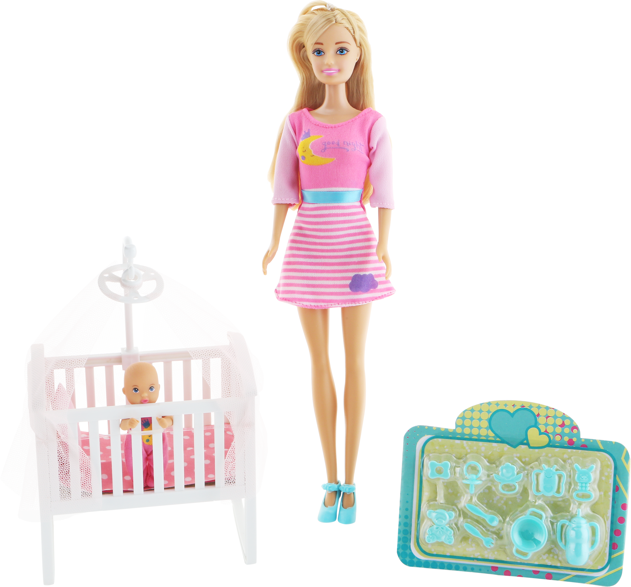

Набор игровой BIGGA Кукла-мама с ребенком, 13 предметов Арт. 99231