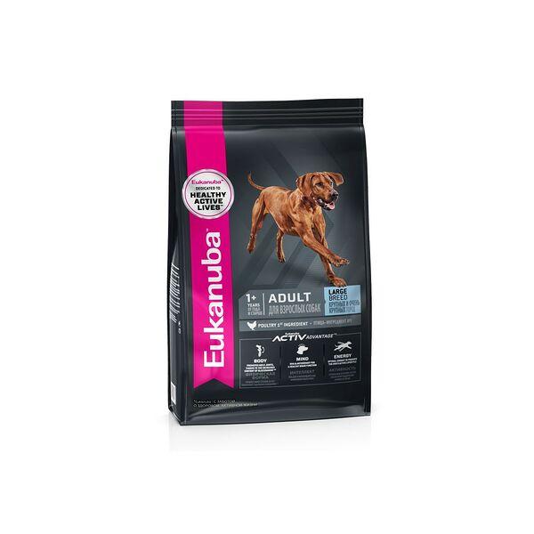 Корм Eukanuba Adult Large Breed для взрослых собак крупных пород Курица, 3 кг