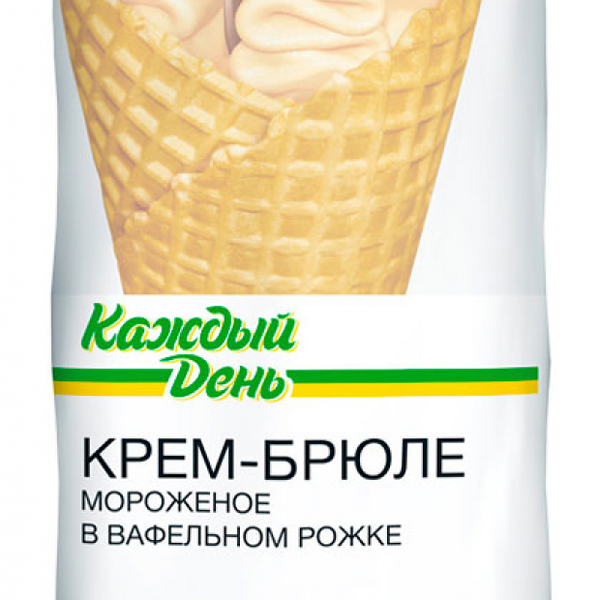 Мороженое Каждый день рожок крем-брюле