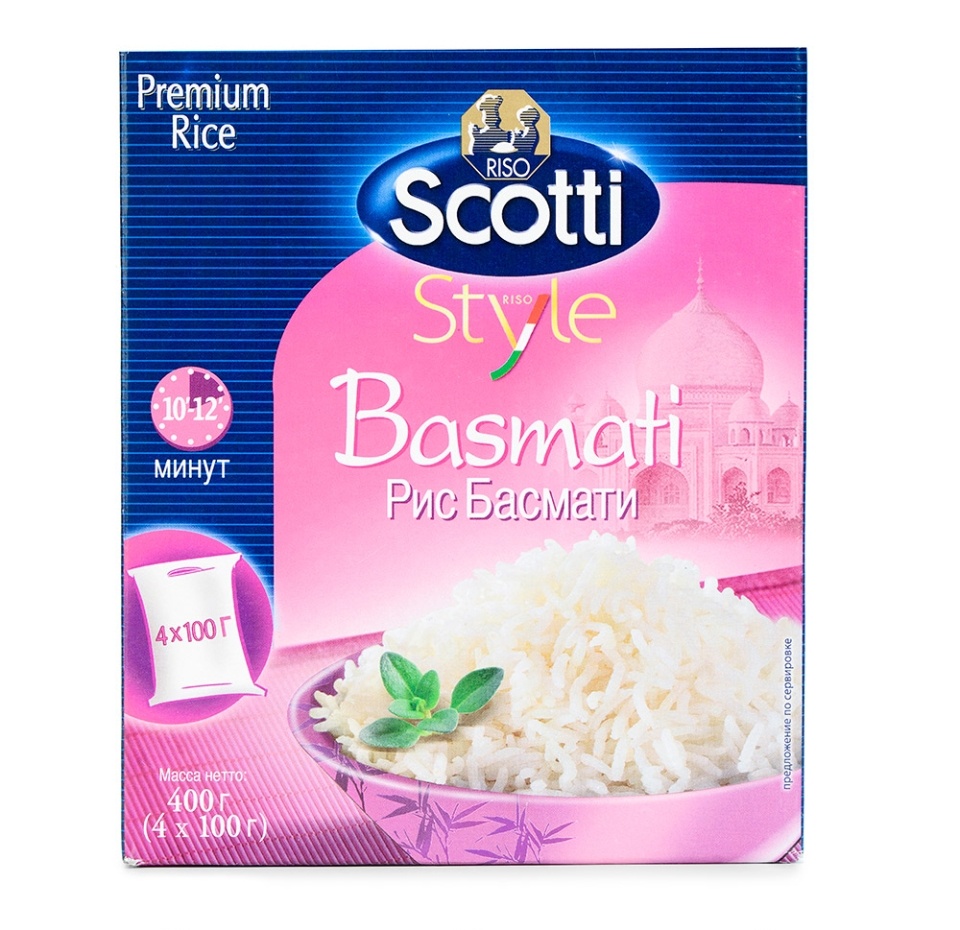 

Рис Riso Scotti Басмати 4х100/125 г в пакетиках Италия