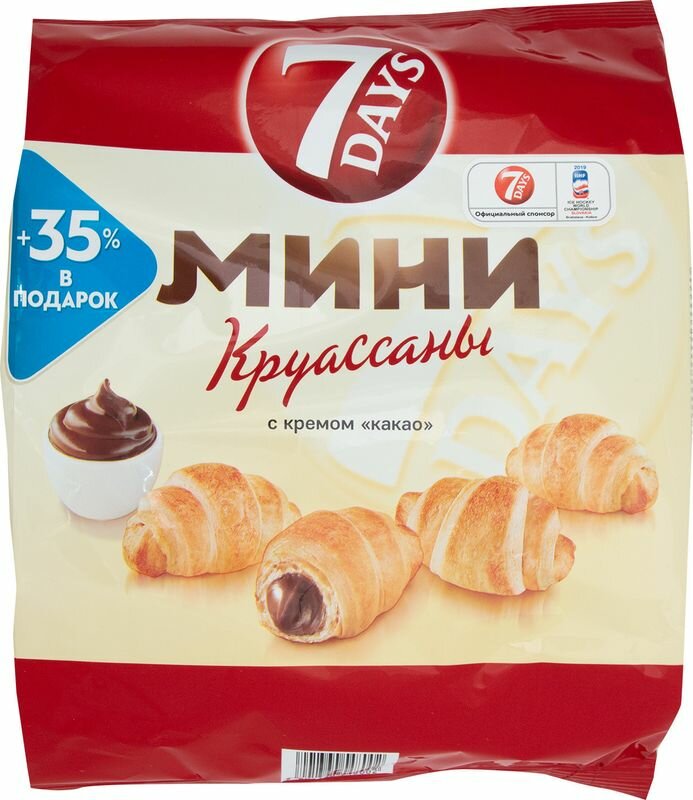 Купить Мини-круассаны 7 Days с кремом какао, 300г по низкой цене с ...