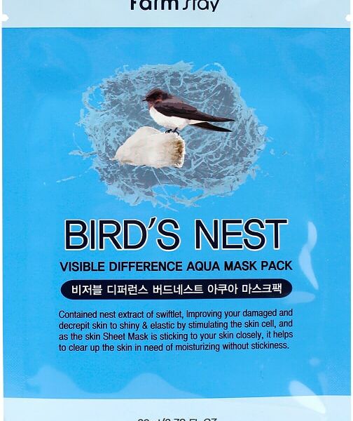 Маска для лица FarmStay тканевая с экстрактом ласточкиного гнезда 23мл