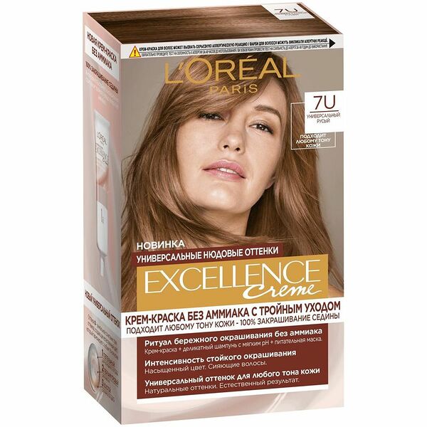 Крем-краска для волос Loreal Paris Excellence Creme без аммиака 7U