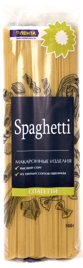 

Макароны ЛЕНТА Спагетти группа А высший сорт