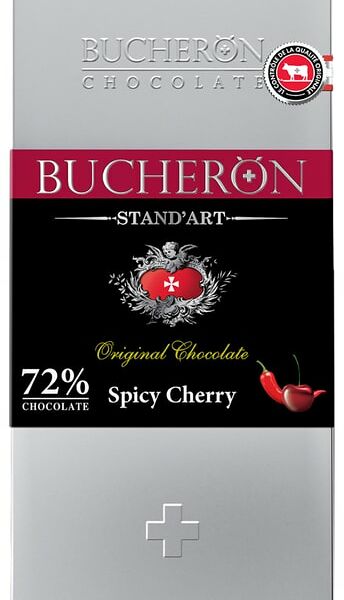 Шоколад Bucheron горький с вишней и острым перцем чили 100г