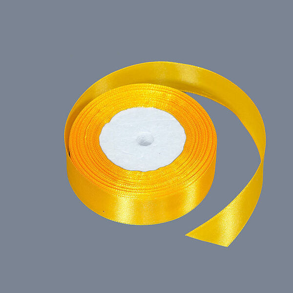 Лента атласная желтая (1 метр)