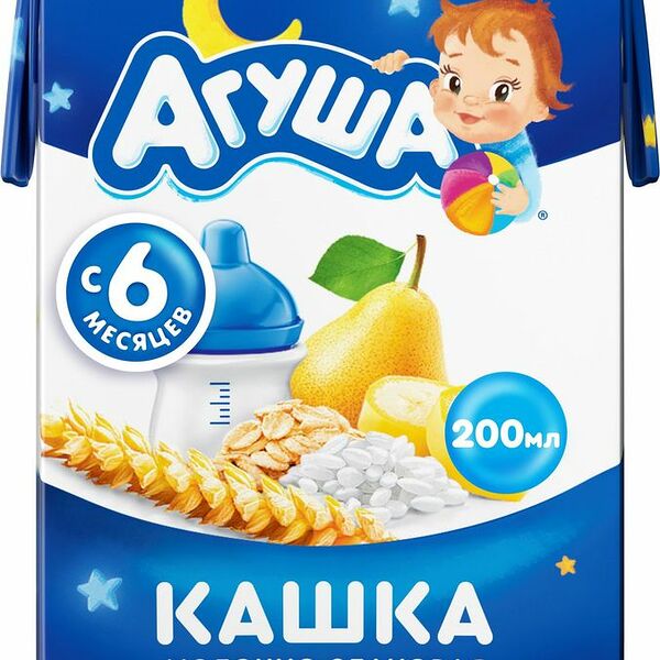 Каша молочная Агуша Засыпайка злаки-груша-банан с 6 месяцев 2.7% 200мл