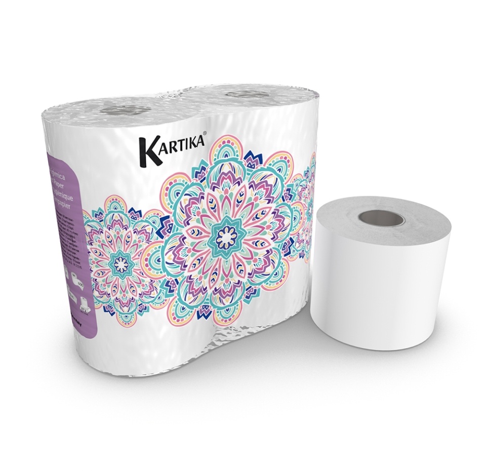 

Туалетная бумага Kartika 2-х слойная, 4 рулона Италия