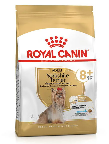 Корм сухой Royal Canin для собак породы Йоркширский терьер старше 8 лет 