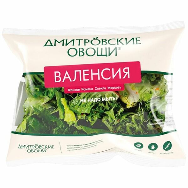Смесь салатная Дмитровские Овощи Валенсия мытая 180 г
