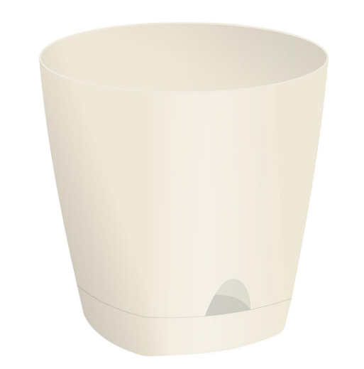 Горшок для цветов с прикорневым поливом InGreen Amsterdam  d=11см, цвет сливочный, Арт. ING6198СЛ