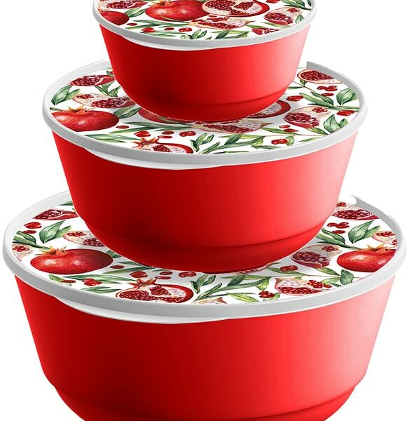 Комплект мисок IdiLand Bergamo с крышками 3шт