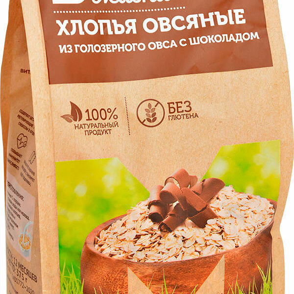 Хлопья Магнит образ жизни овсяные без глютена с шоколадом