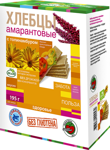 

Хлебцы амарантовые DI&DI с топинамбуром 195 г