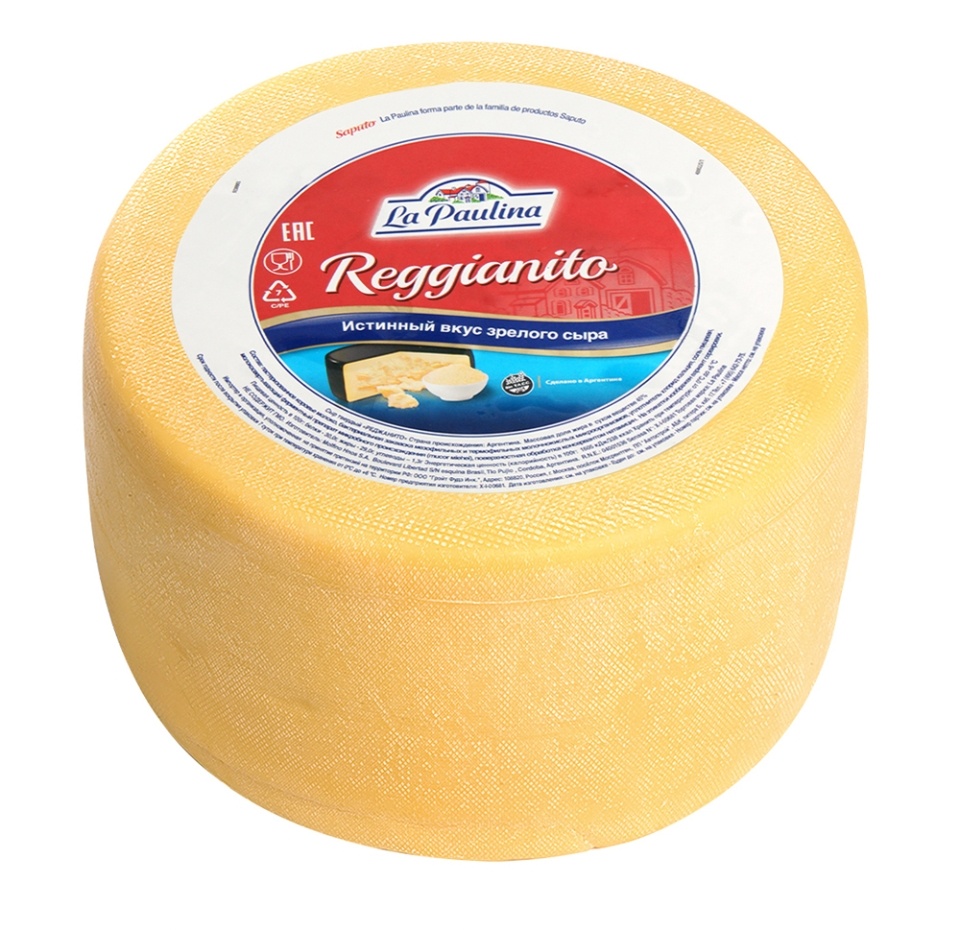 

Сыр твёрдый La Paulina Реджанито 45% вес