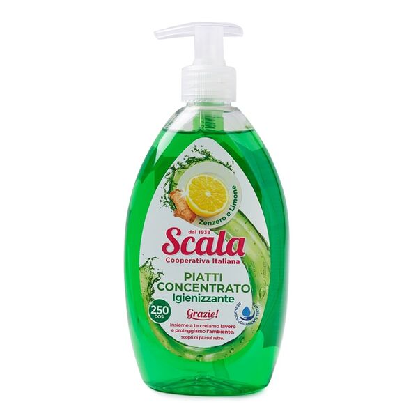Средство для мытья посуды Scala Limone e Zenzero с ароматом лимона и имбиря 500 мл, Италия