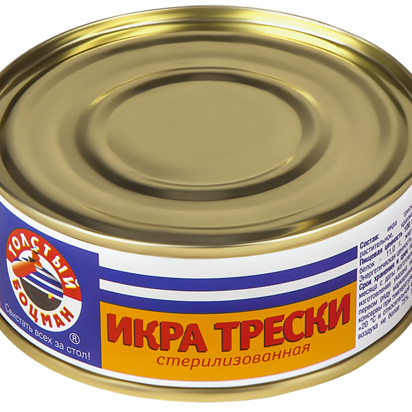 Икра трески ТОЛСТЫЙ БОЦМАН