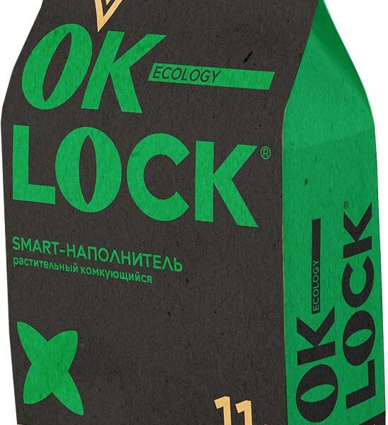 Наполнитель растительный Ok-Lock комкующийся д/кош 11л