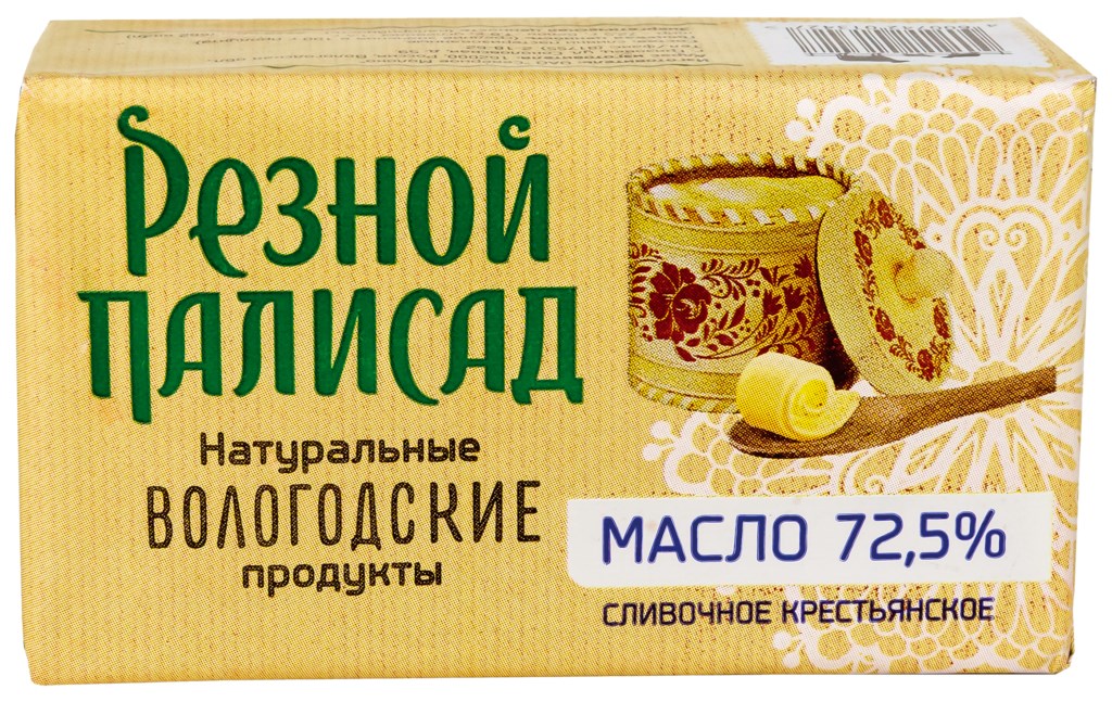 

Масло сладко-сливочное Резной Палисад крестьянское 72.5% 160 г