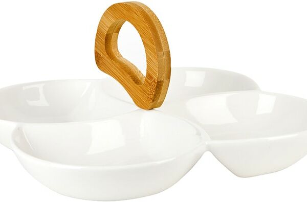 Менажница Nouvelle Home Naturel 4-х секционная 26*26*13см