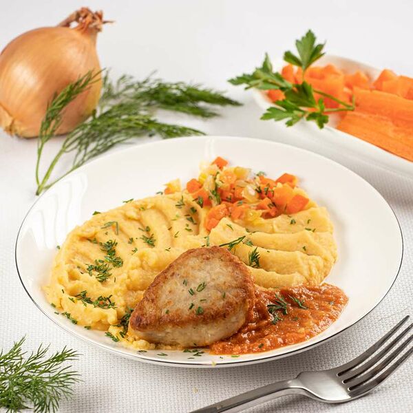 ПалычЛанч Котлета мясная с гороховым пюре 220 г