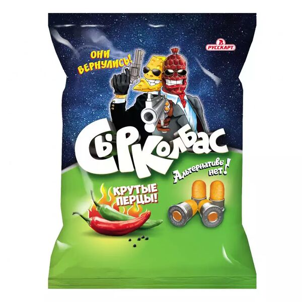 Снэки кукурузные СырКолбас перец