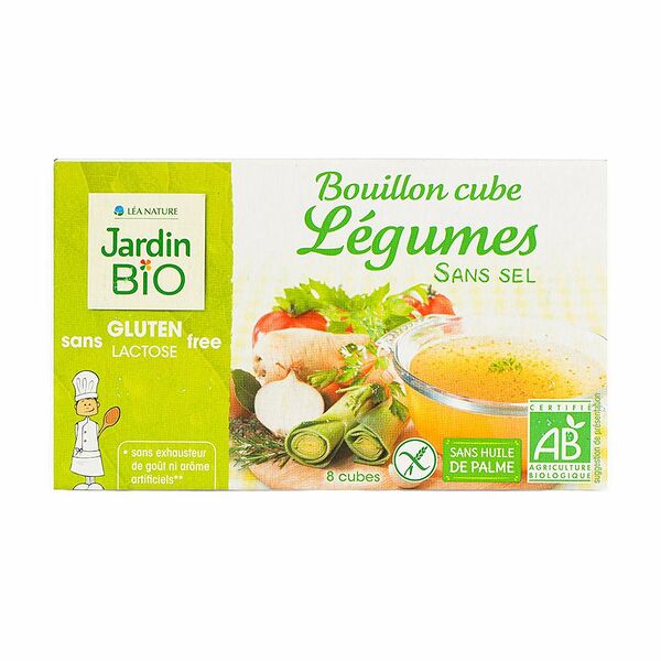 Бульон Les Jardins Biologiques овощной без добавления соли БИО, 88/72 г 8 кубиков Франция